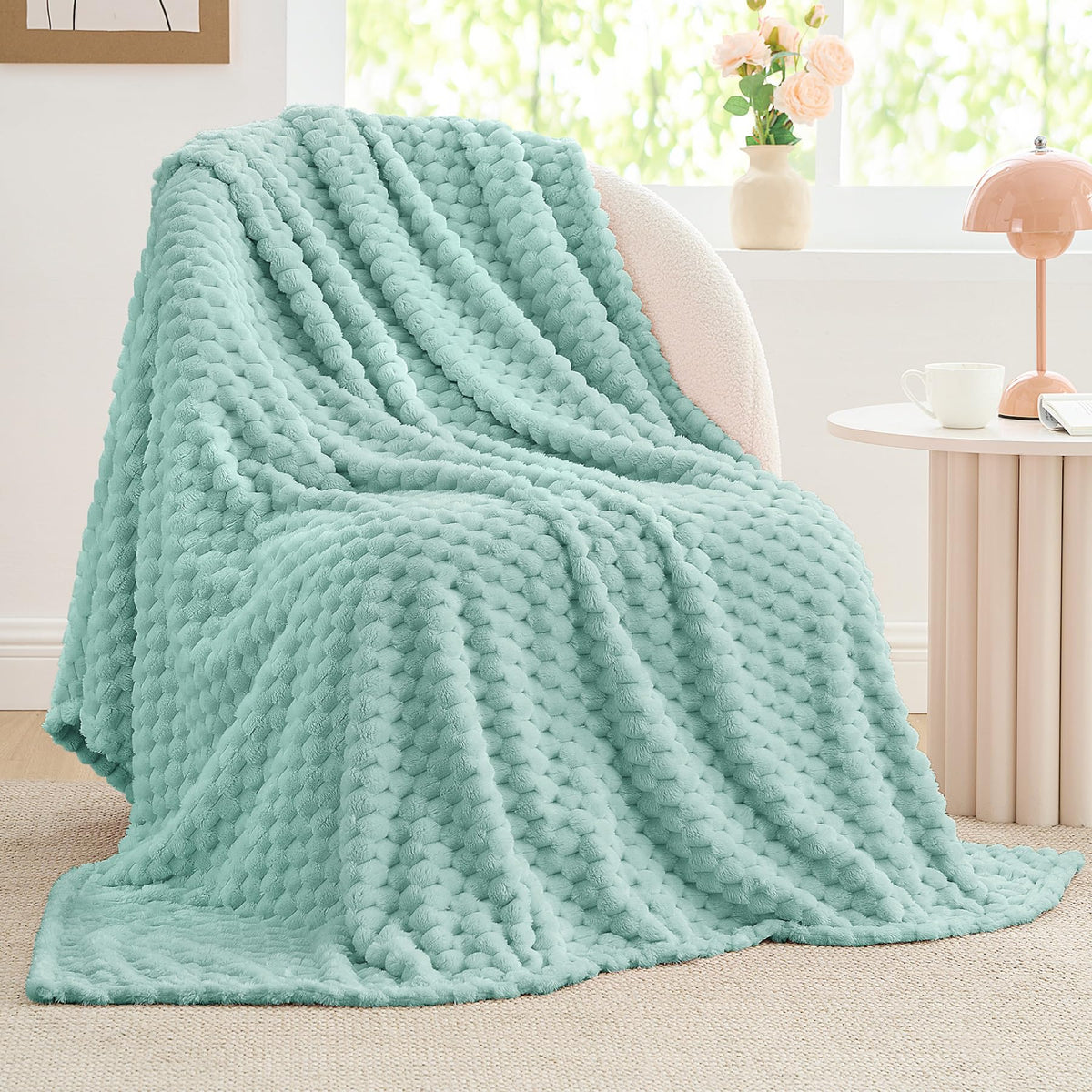 BEDELITE Pink Throw Blanket for Couch, Soft Cozy Gifts for Women, 50 * 60