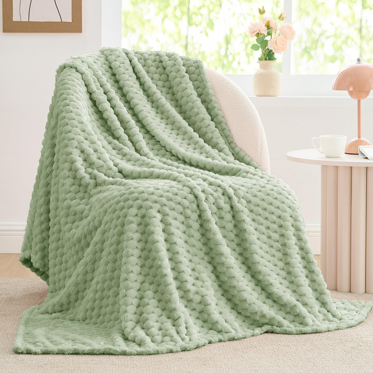 BEDELITE Pink Throw Blanket for Couch, Soft Cozy Gifts for Women, 50 * 60