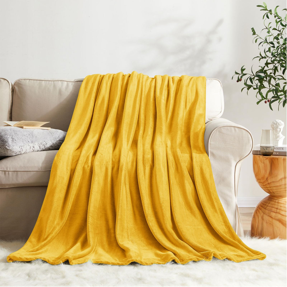 KMUSET Fleece Blanket Throw Size Grey Lightweight Super Soft Cozy Luxury Bed Blanket Microfiber Factory Shop