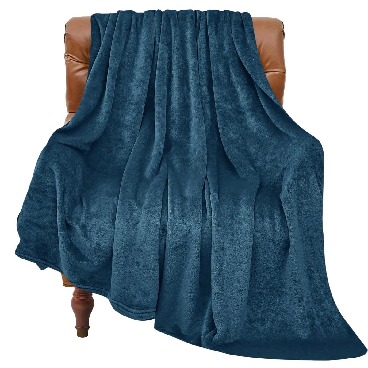 BEDELITE Fleece Blanket Soft Plush Throw for Couch Black 50"x60"