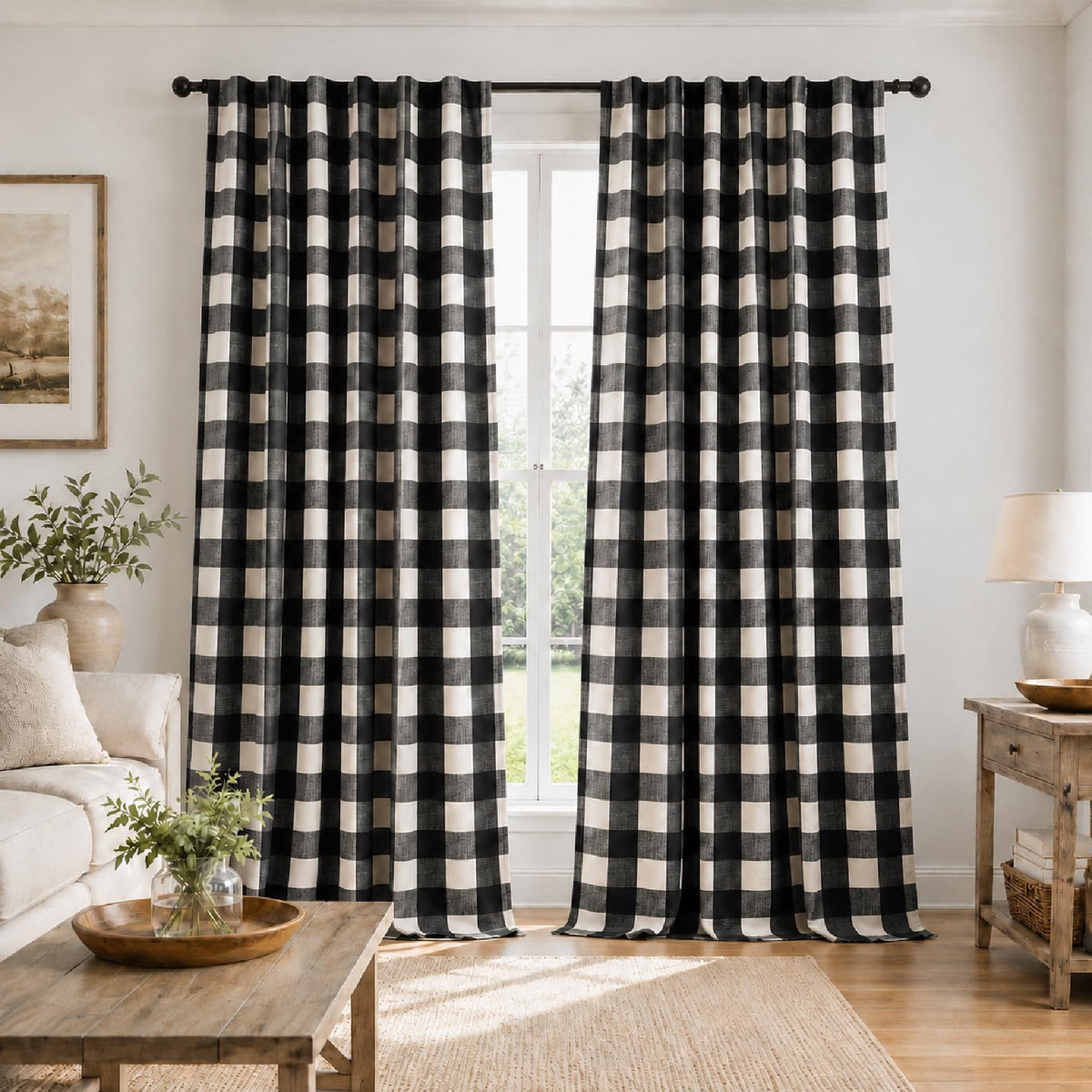 Blackout Curtains for Bedroom, Buffalo Plaid Curtains for Living Room