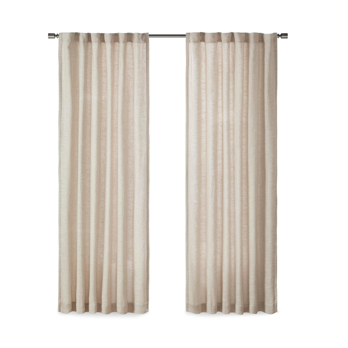 Madison Park Plaid Window Curtain Thermal Insulated, 1 Panel, 50x95 Brown