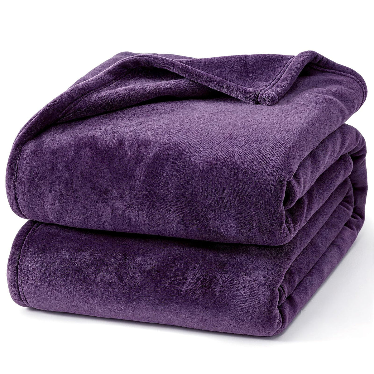 Hansleep Queen Grey Fleece Blanket, Soft Flannel Bed Blanket