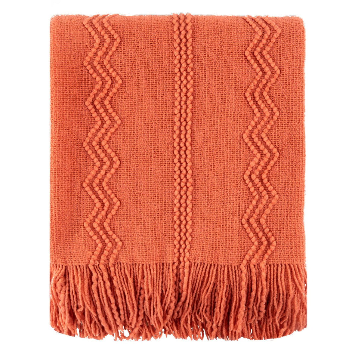 BATTILO HOME Rust Throw Blanket for Couch, 50"x60"