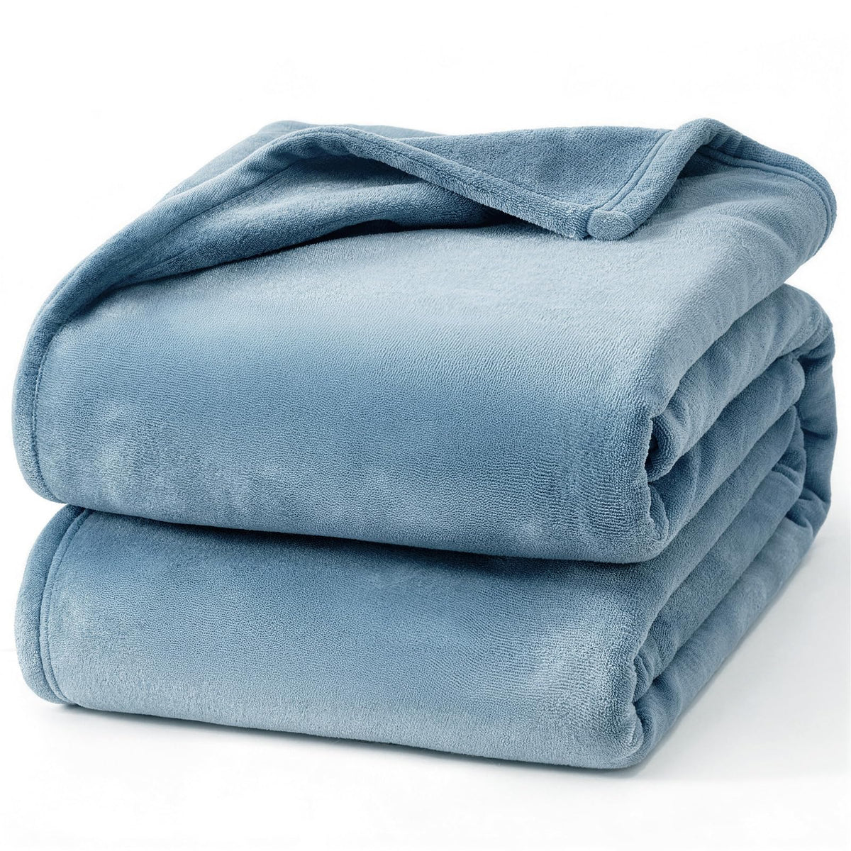 Hansleep Queen Grey Fleece Blanket, Soft Flannel Bed Blanket