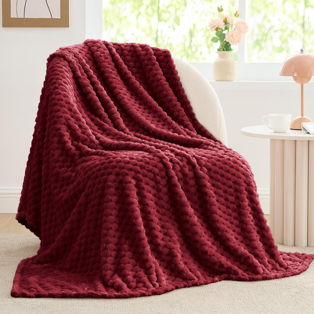 BEDELITE Pink Throw Blanket for Couch, Soft Cozy Gifts for Women, 50 * 60