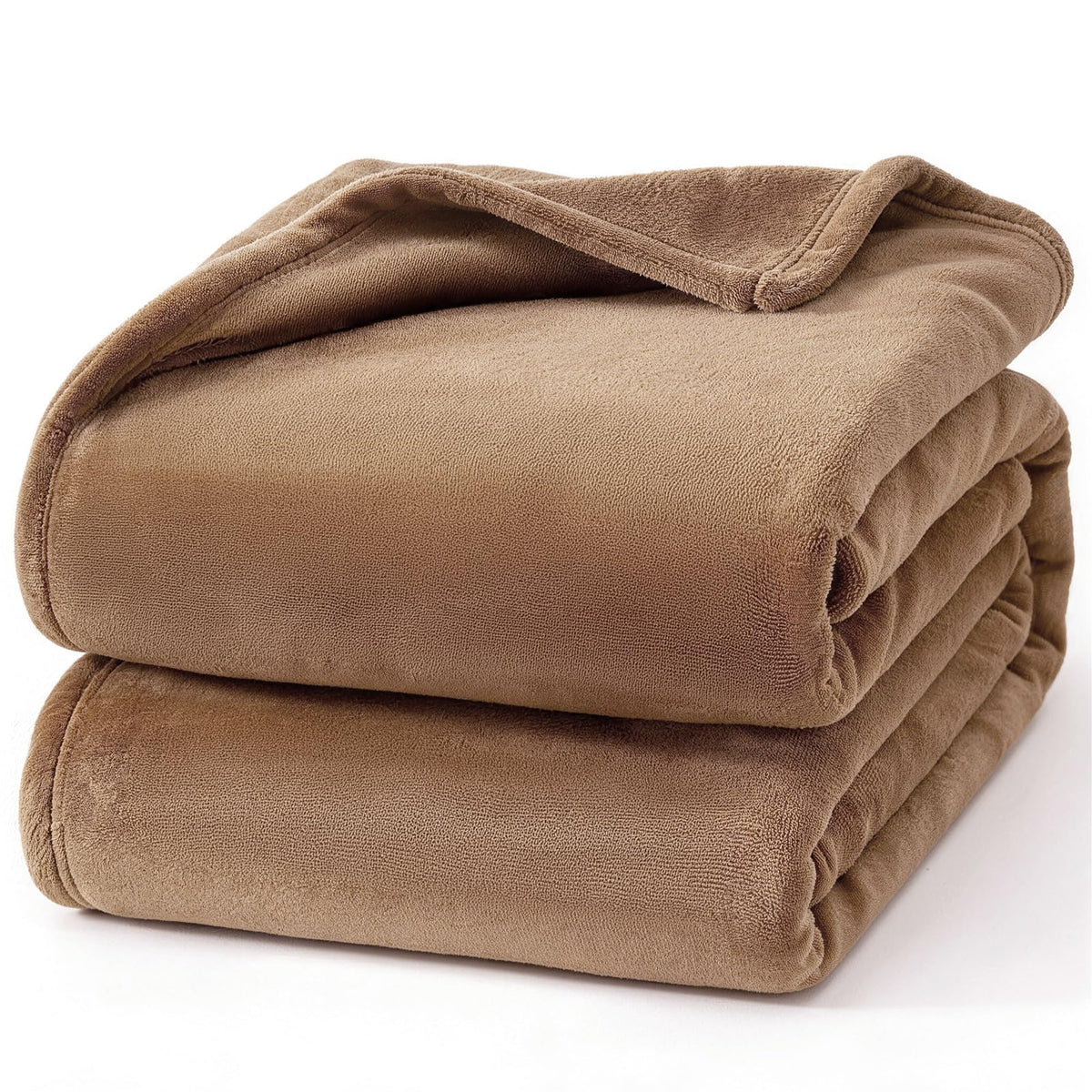 Hansleep Queen Grey Fleece Blanket, Soft Flannel Bed Blanket
