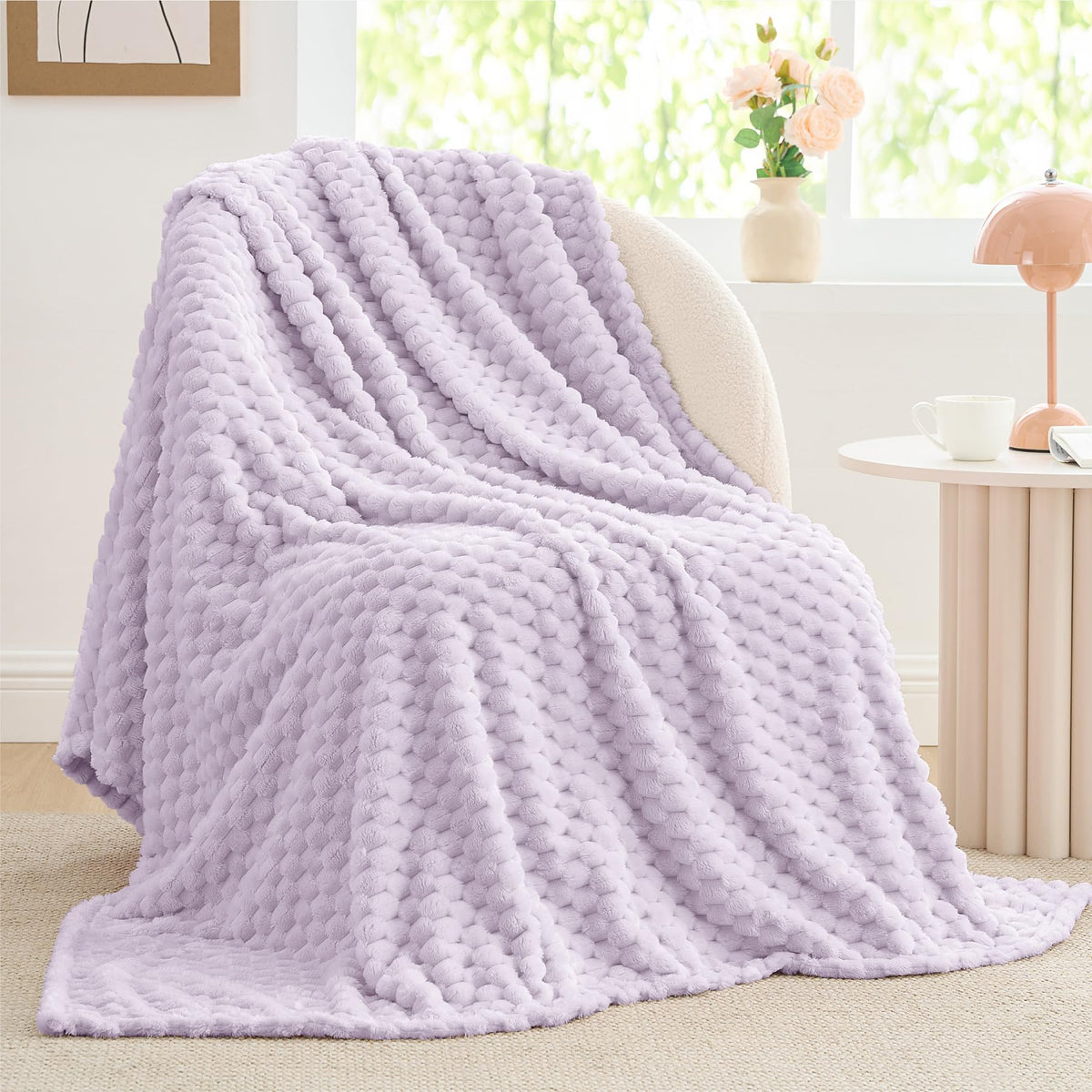 BEDELITE Pink Throw Blanket for Couch, Soft Cozy Gifts for Women, 50 * 60