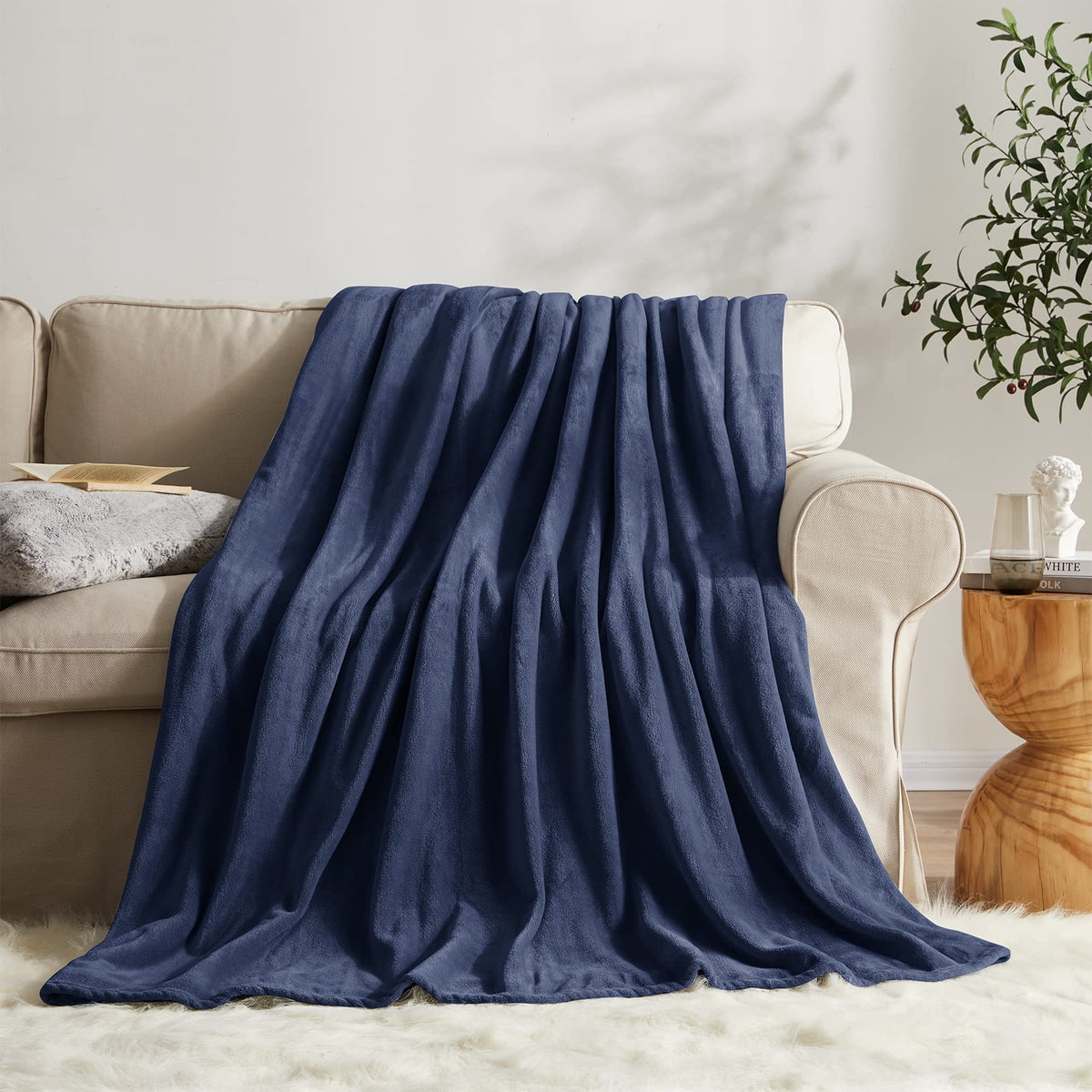 KMUSET Fleece Blanket Throw Size Grey Lightweight Super Soft Cozy Luxury Bed Blanket Microfiber Factory Shop