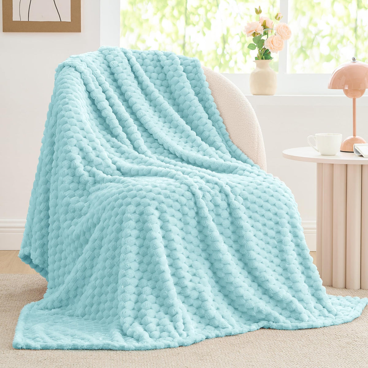 BEDELITE Pink Throw Blanket for Couch, Soft Cozy Gifts for Women, 50 * 60