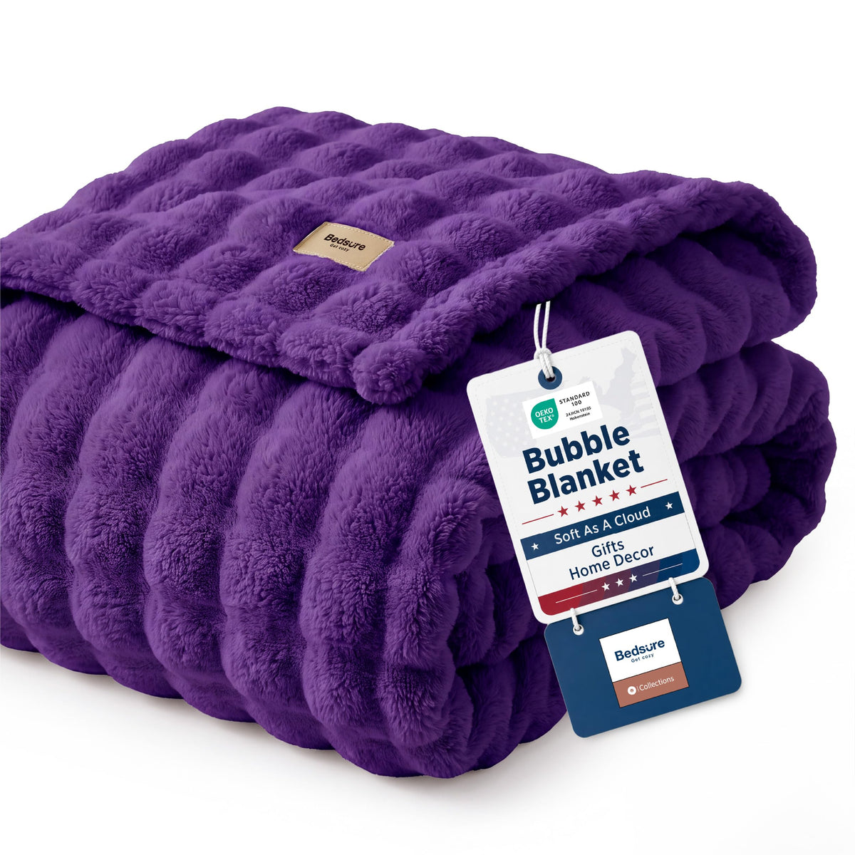 Bedsure Cloud Bubble Blanket, Soft Cozy Throw, Off White, 50"×60"