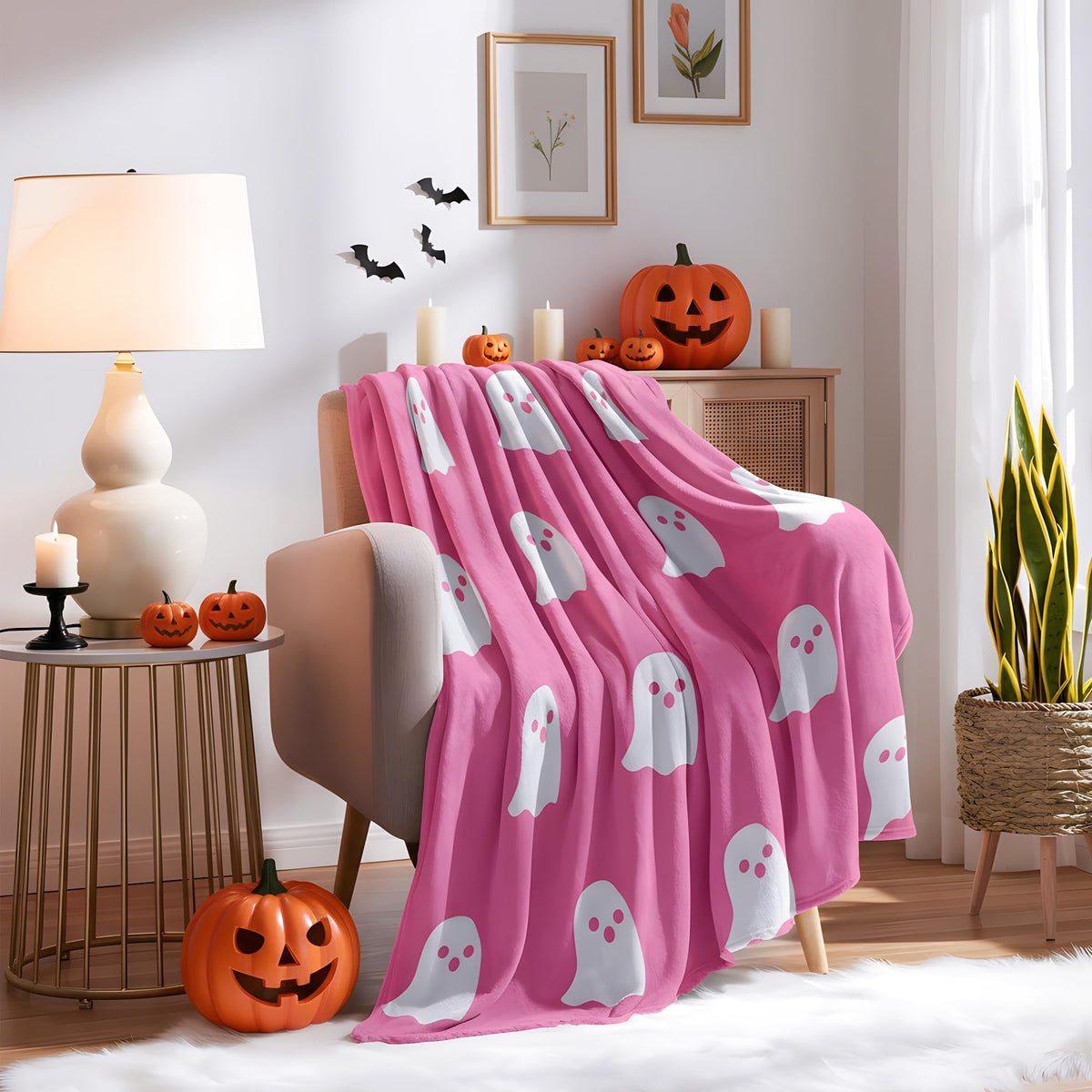 Autumn Harvest Flannel Throw Blanket, W50 x L70in