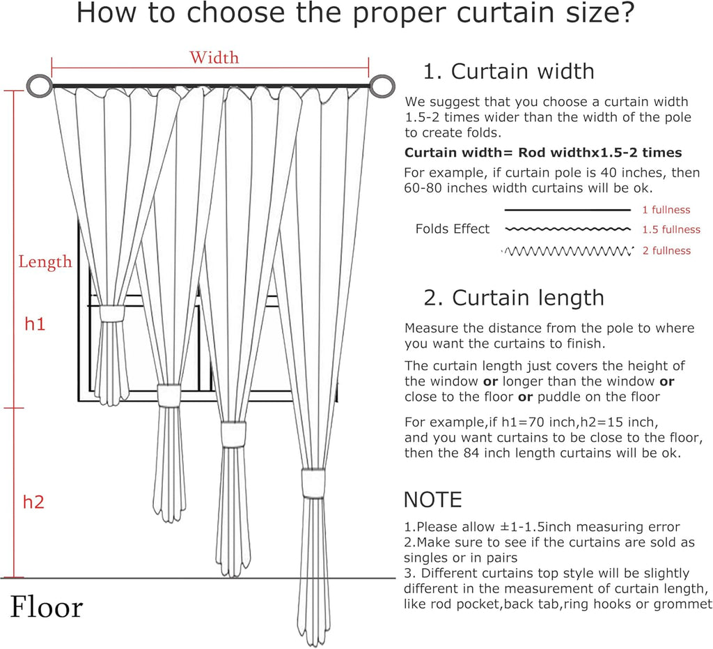 Vision Home Pinch Pleated Full Blackout Curtains Linen Blended Room Darkening Window Curtains 84 inch for Living Room Bedroom Thermal Insulated Pinch Pleat Drapes with Hooks 2 Panel 40"Wx84"L,Blue Fog