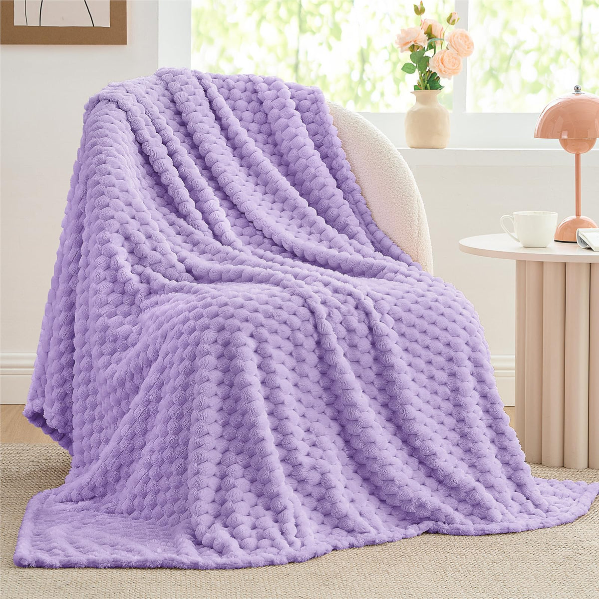BEDELITE Pink Throw Blanket for Couch, Soft Cozy Gifts for Women, 50 * 60