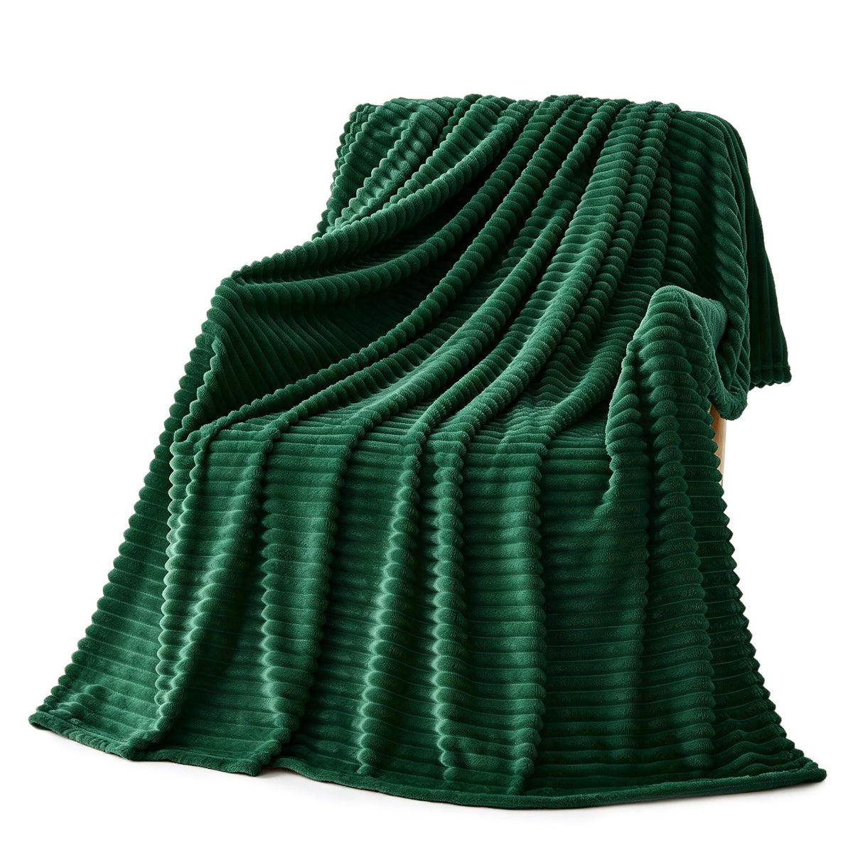 Bnuitland Burnt Orange Throw Blanket for Couch Bed, Soft Fleece Home Decor
