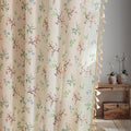 ENJOYBRIDAL Floral Curtains 84 Inch Long Living Room Boho Drapes Bedroom 2 Panels Semi Sheer Floor Length Window Curtain Panels Vintage Rod Pocket Tassel Farmhouse Nursery Window Treatments
