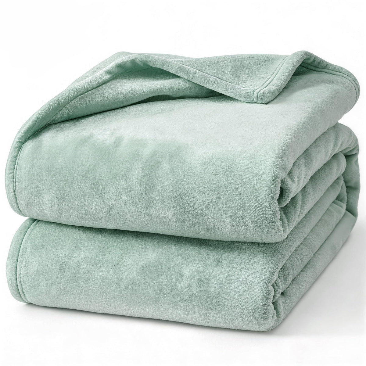 Hansleep Queen Grey Fleece Blanket, Soft Flannel Bed Blanket