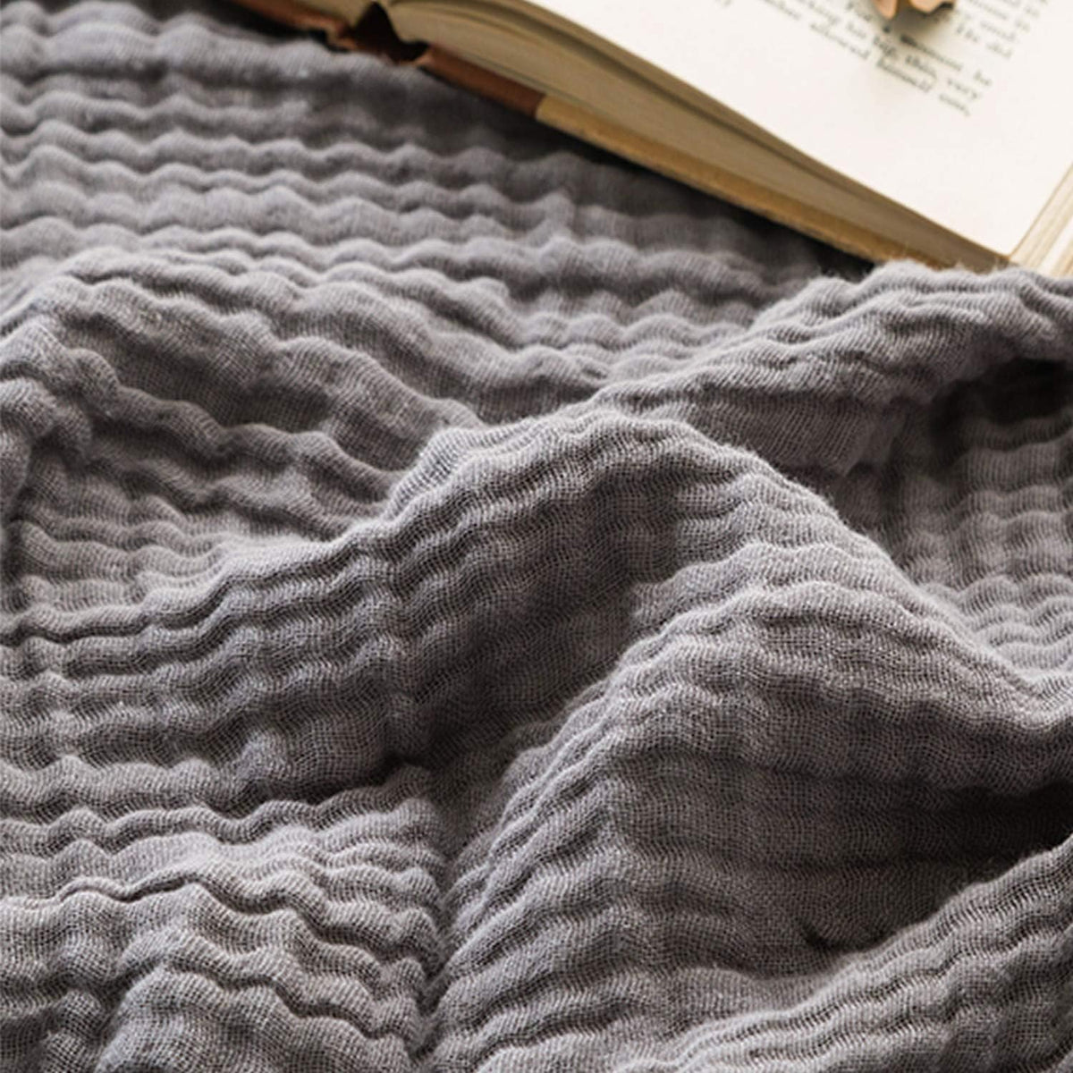 EMME Muslin Throw Blanket for Adults 100% Cotton Blankets for Couch Breathable Gauze All Season Soft and Lightweight Pre-Washed (Teal, 50"x71")