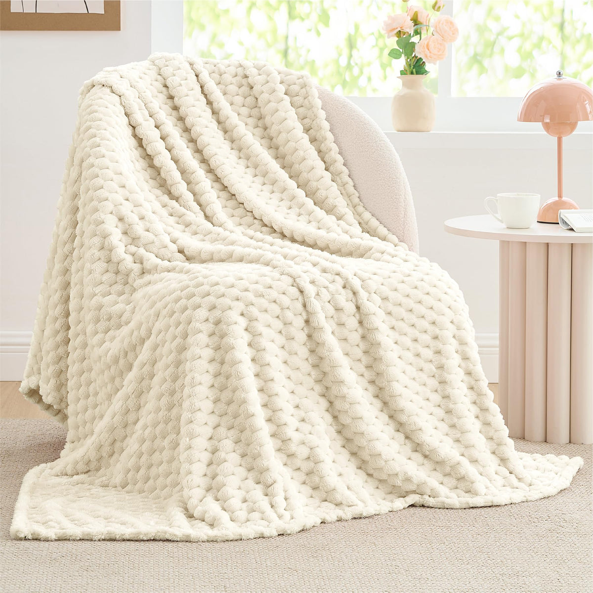 BEDELITE Pink Throw Blanket for Couch, Soft Cozy Gifts for Women, 50 * 60