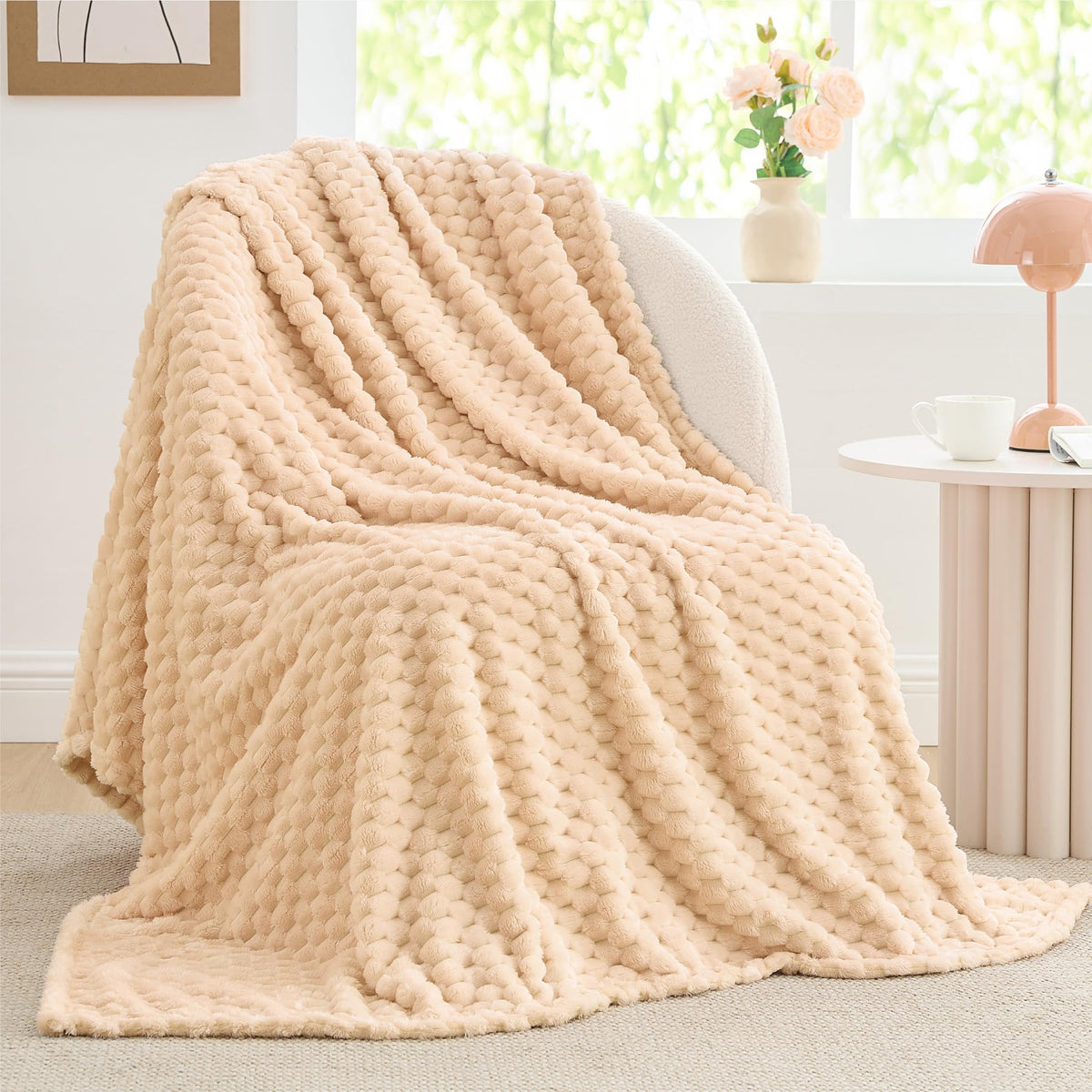 BEDELITE Pink Throw Blanket for Couch, Soft Cozy Gifts for Women, 50 * 60