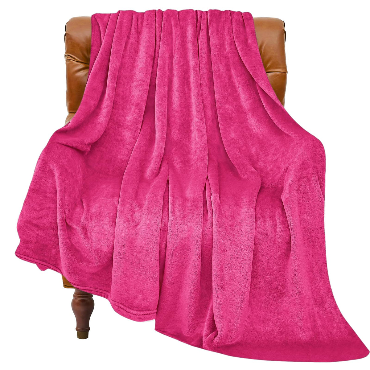 BEDELITE Fleece Blanket Soft Plush Throw for Couch Black 50"x60"