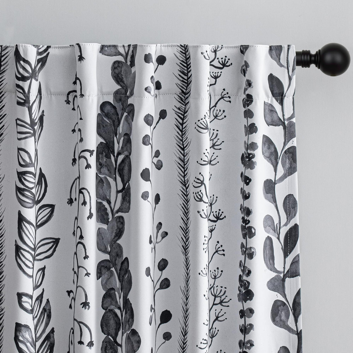MEETSKY Sage Green Curtains 72 Inches Long 2 Panels Boho Curtains for Living Room Light Filtering Patterned Drapes for Bedroom Linen Style Back Tab Leaf Print Window Treatment, 50” Wide Each Panel