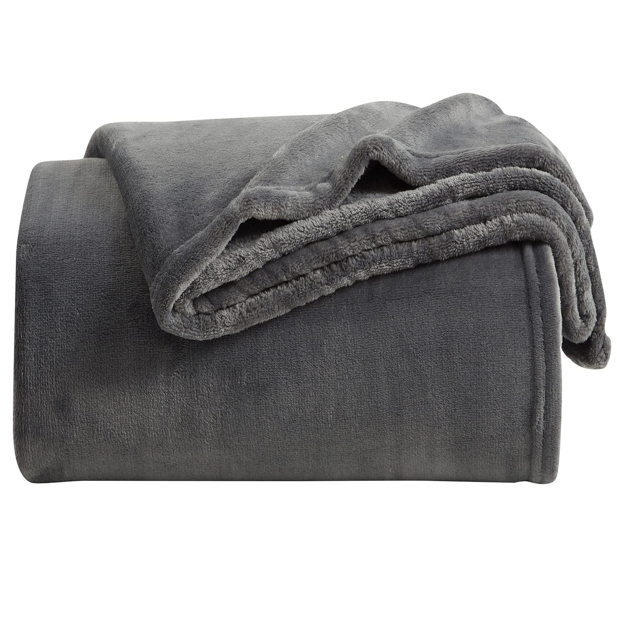 KMUSET Fleece Blanket Throw Size Grey Lightweight Super Soft Cozy Luxury Bed Blanket Microfiber Factory Shop