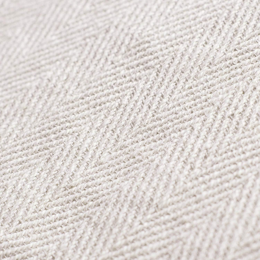 Americanflat 50x60 Throw Blanket - Soft and Breathable Cotton Throw Blanket for Couch, Bed, Chair - Decorative Blankets Perfect for Home, Office, or Outdoor Use - Cream Herringbone Design