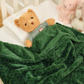Inhand Fleece Throw Blanket, Super Soft Flannel Cozy for Adults, Washable Lightweight for Couch, Sofa, Bed, Office, Warm Plush for All Season, Green, 50"×60"