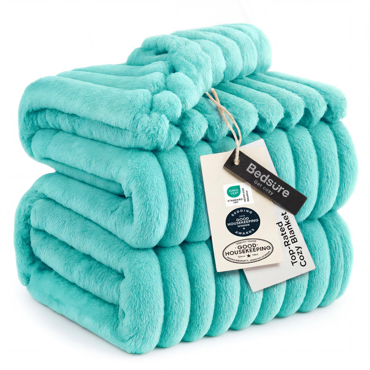 Bedsure GentleSoft White Throw Blanket for Couch - Halloween Fall Decorations for Home Living Room Decor, Cozy Fleece Fall Blanket for Sofa, Birthday Gifts for Women Mom Her, Off White, 50x60 Inches