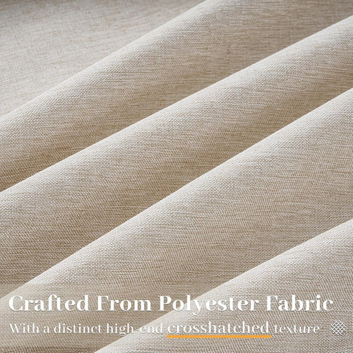 96 Inches Long Pinch Pleated Semi Sheer Curtains,Natural Linen Blended Light Filtering Window Curtains 96 Length for Living Room Bedroom Pinch Pleat Drapes with Hooks 2 Panels 72" Wx96 L