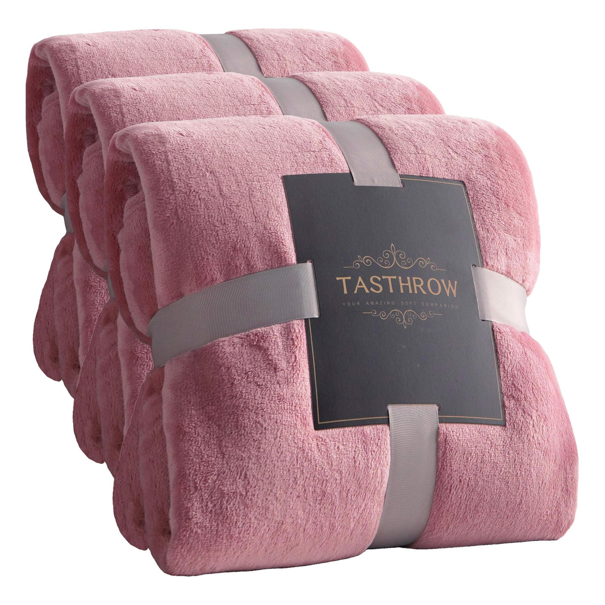 TASTHROW Large Flannel Fleece Throw Blanket, 50×70 Inch