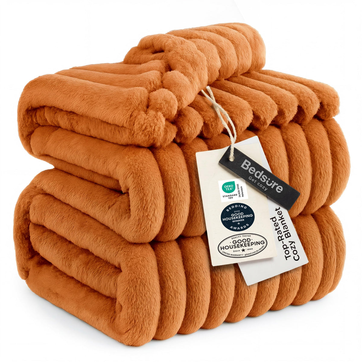 Bedsure GentleSoft White Throw Blanket for Couch - Halloween Fall Decorations for Home Living Room Decor, Cozy Fleece Fall Blanket for Sofa, Birthday Gifts for Women Mom Her, Off White, 50x60 Inches