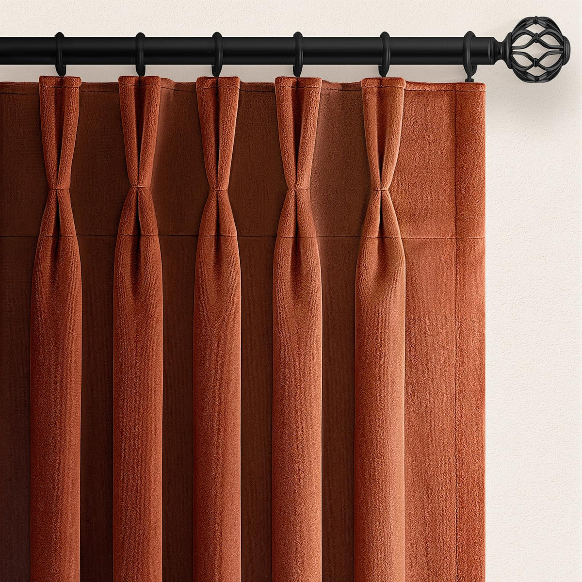 Olive Green Velvet Blackout Curtains 84 Inches 2 Panels Forest Green Elegant Vintage Pinch Pleated Drapes for Living Room Bedroom Thermal Soundproof Back Tab Window Panels,W40 x L84,Home Decor