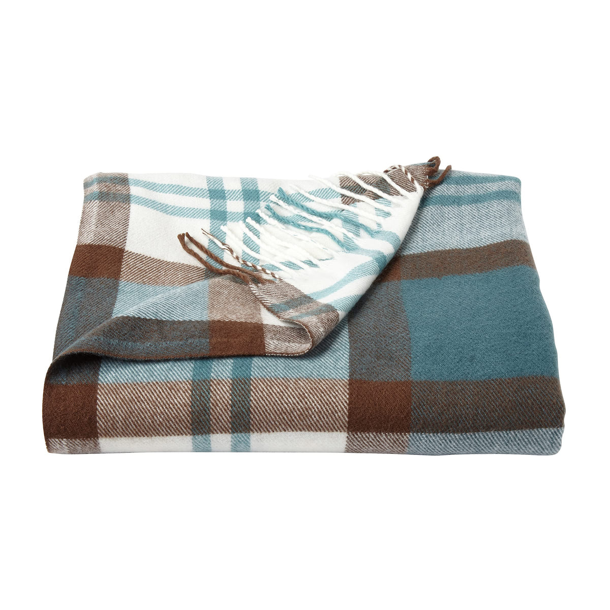 Lavish Home Oversized Throw Blanket for Couch, Spice Orange Plaid,60” x 70”