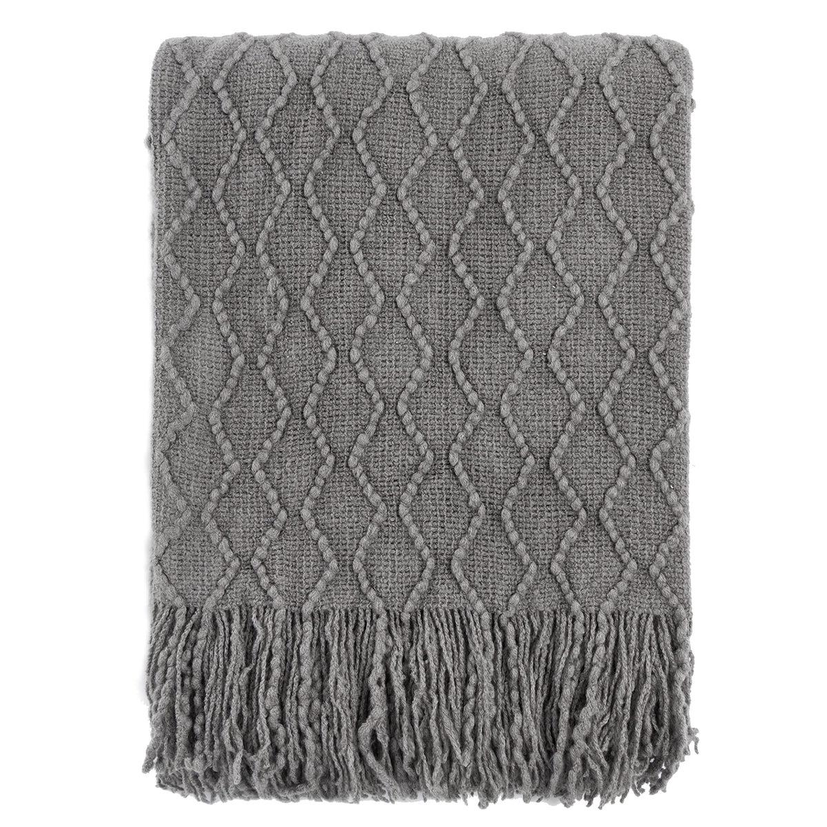 BATTILO HOME Burnt Orange Throw Blanket for Couch, Decorative Fall Throw Blanket with Tassels Halloween Throw Fall Decor, 50"x60"