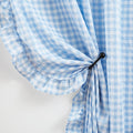 ZJDECOR Brown White Buffalo Plaid Curtains 84 Inches Long for Bedroom