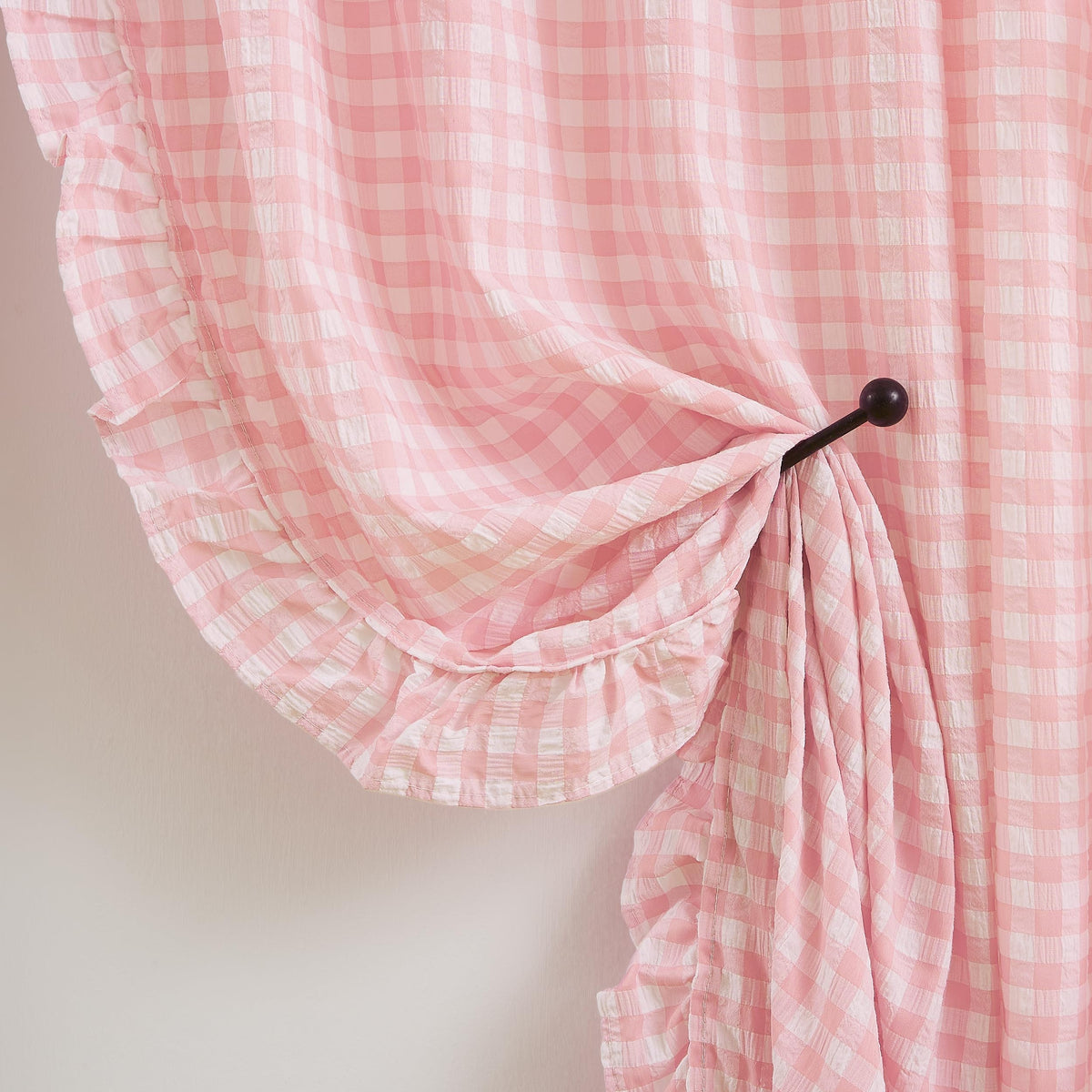 ZJDECOR Brown White Buffalo Plaid Curtains 84 Inches Long for Bedroom