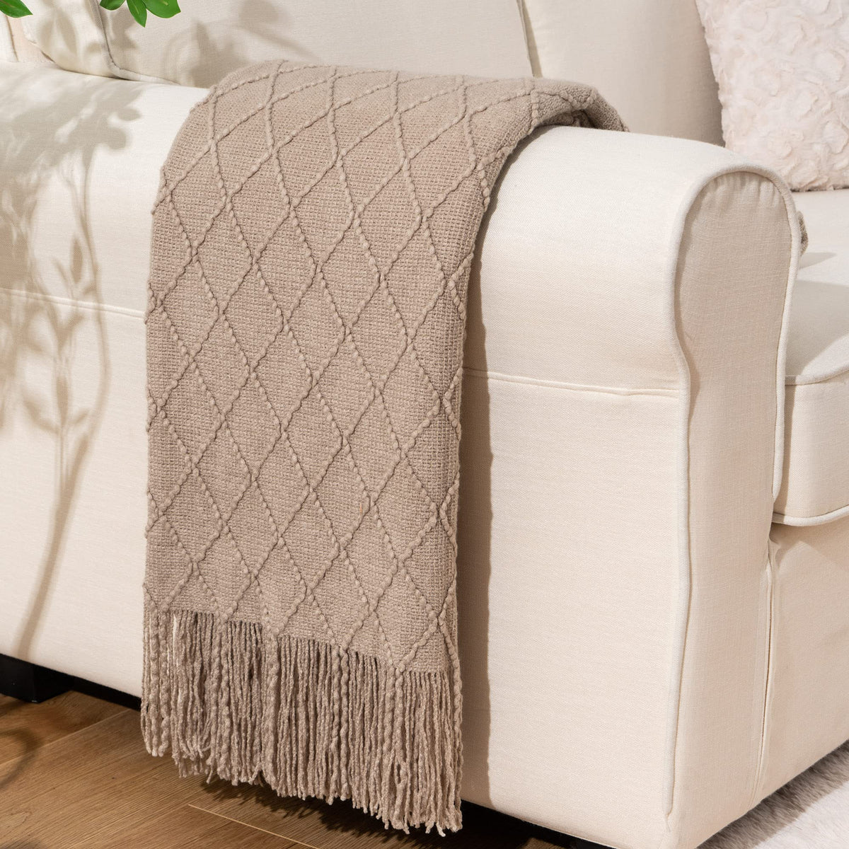 BATTILO HOME Rust Throw Blanket for Couch, 50"x60"