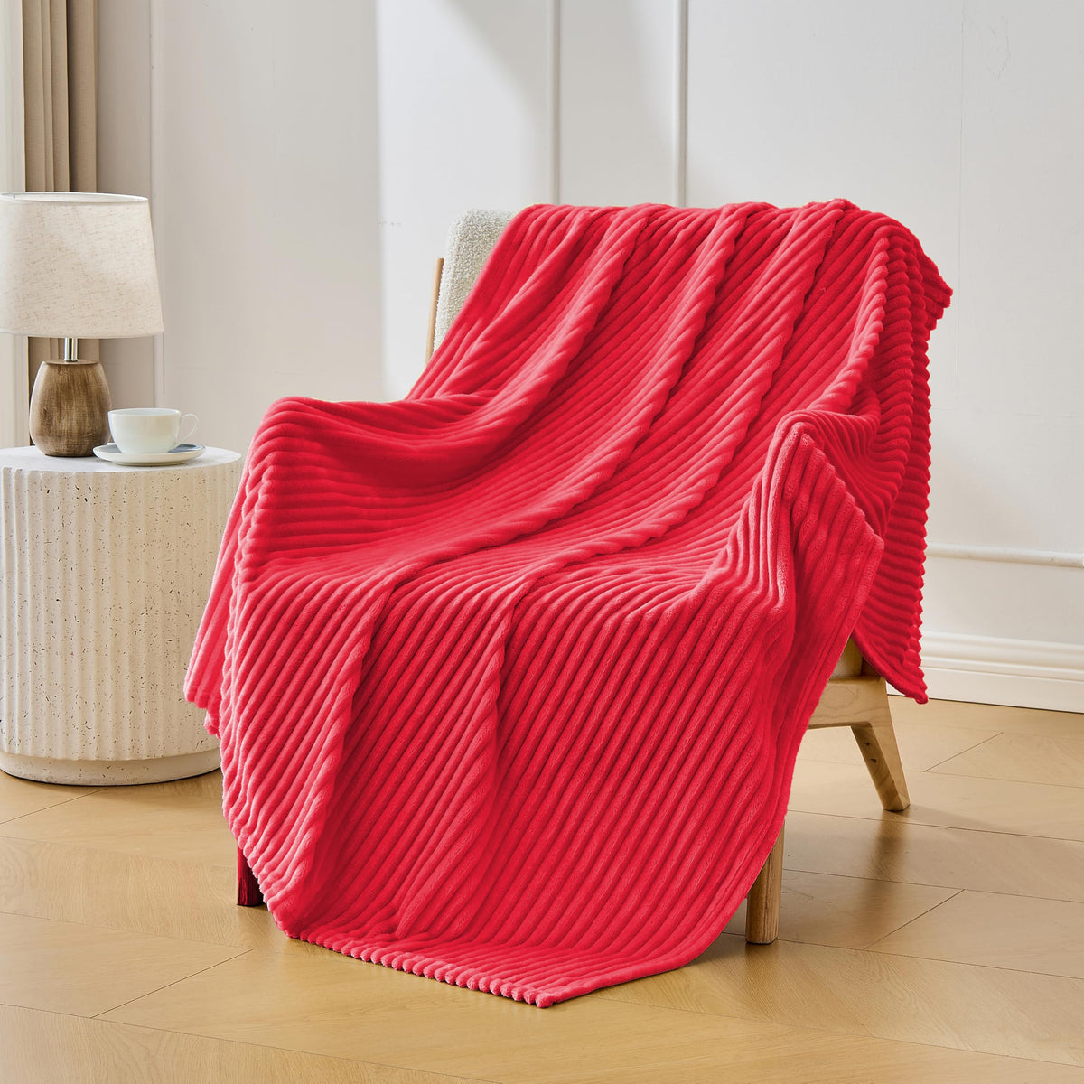 Bnuitland Burnt Orange Throw Blanket for Couch Bed, Soft Fleece Home Decor