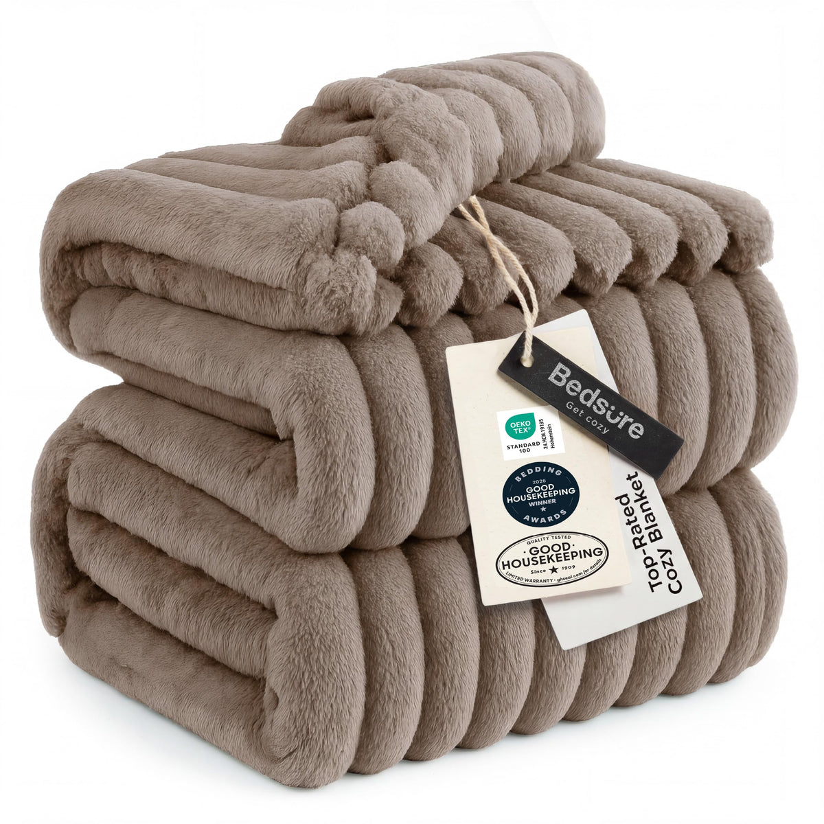 Bedsure GentleSoft White Throw Blanket for Couch - Halloween Fall Decorations for Home Living Room Decor, Cozy Fleece Fall Blanket for Sofa, Birthday Gifts for Women Mom Her, Off White, 50x60 Inches