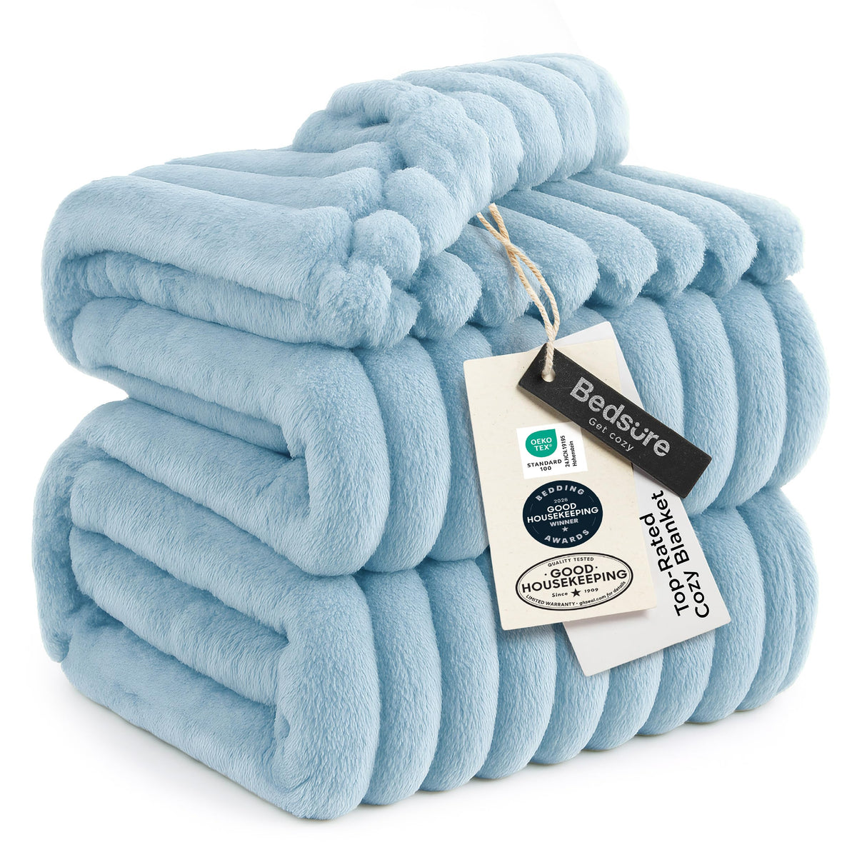 Bedsure GentleSoft White Throw Blanket for Couch - Halloween Fall Decorations for Home Living Room Decor, Cozy Fleece Fall Blanket for Sofa, Birthday Gifts for Women Mom Her, Off White, 50x60 Inches
