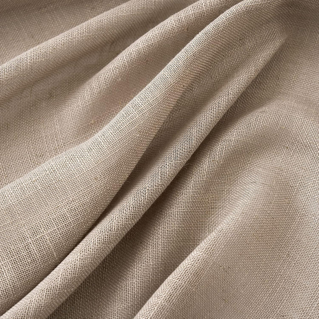 MIULEE Taupe Linen Curtains 52x84 Inch Length for Bedroom and Living Room