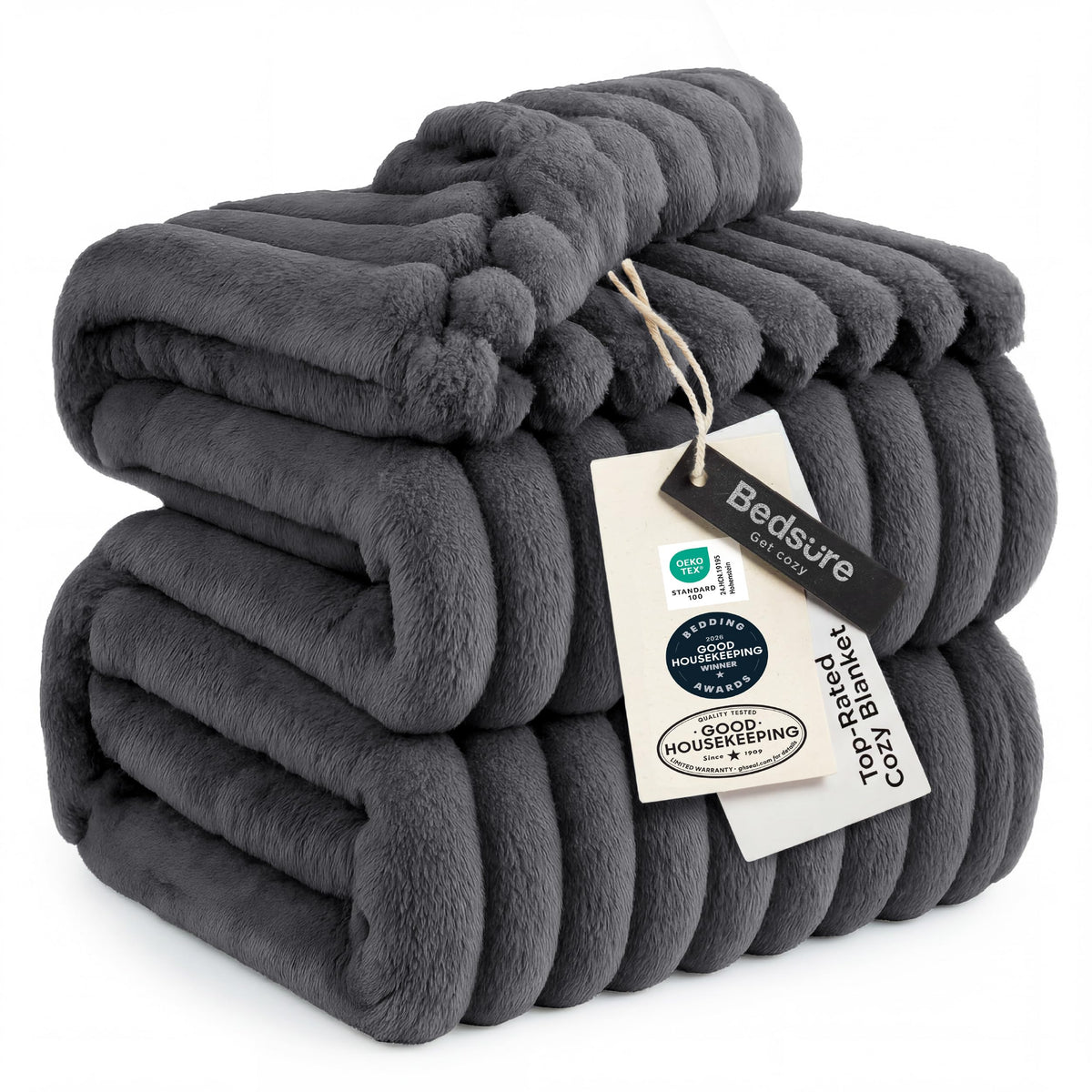 Bedsure GentleSoft White Throw Blanket for Couch - Halloween Fall Decorations for Home Living Room Decor, Cozy Fleece Fall Blanket for Sofa, Birthday Gifts for Women Mom Her, Off White, 50x60 Inches