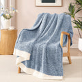 WRENSONGE Soft Checkered Throw Blanket for Couch-Cozy Warm Knitted Blankets