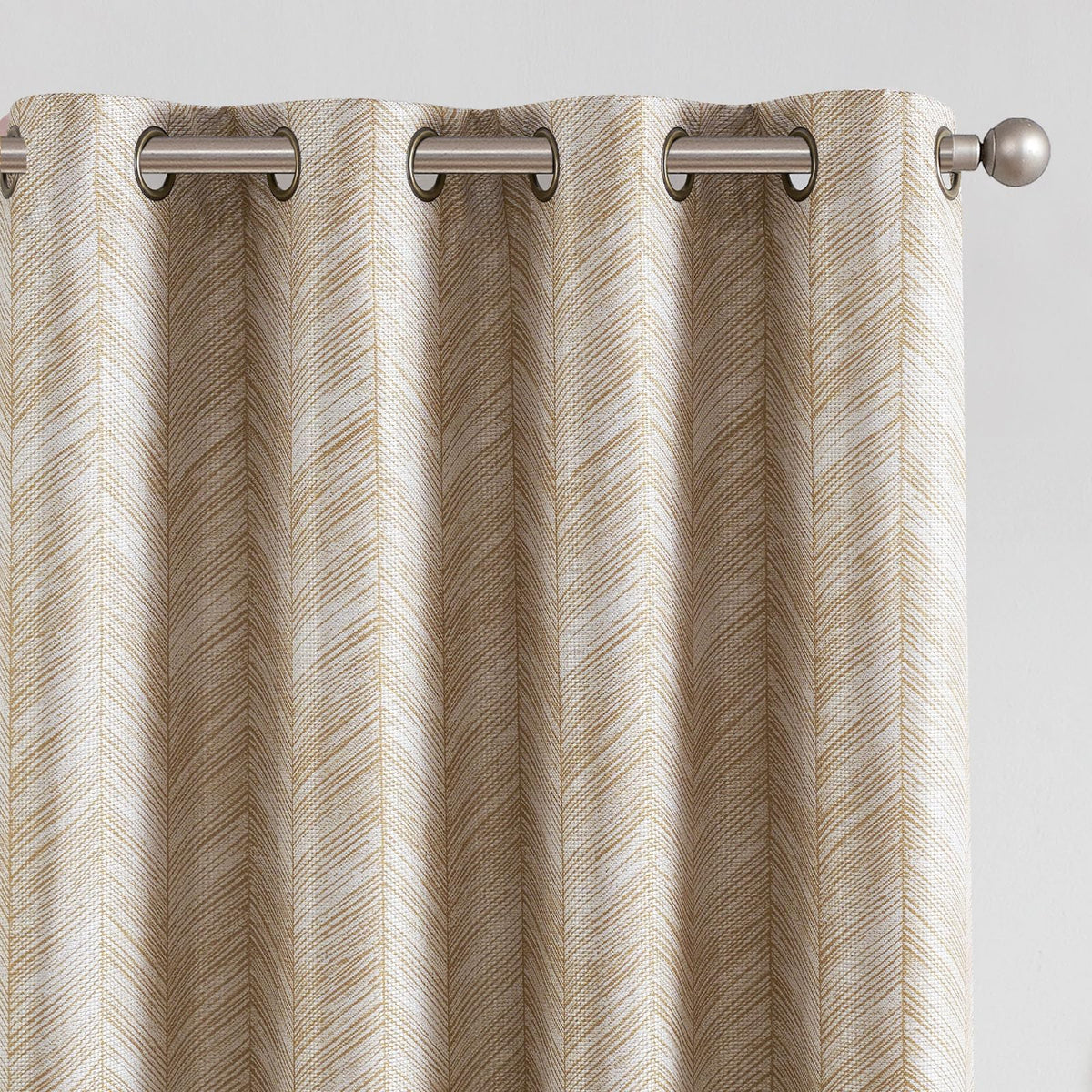 jinchan Burlap Look Curtains Blackout Curtains for Bedroom Lined Linen Textured Look Drapes for Living Room 84 Inches Long French Country Farmhouse Window 2 Panels Tan Drapes