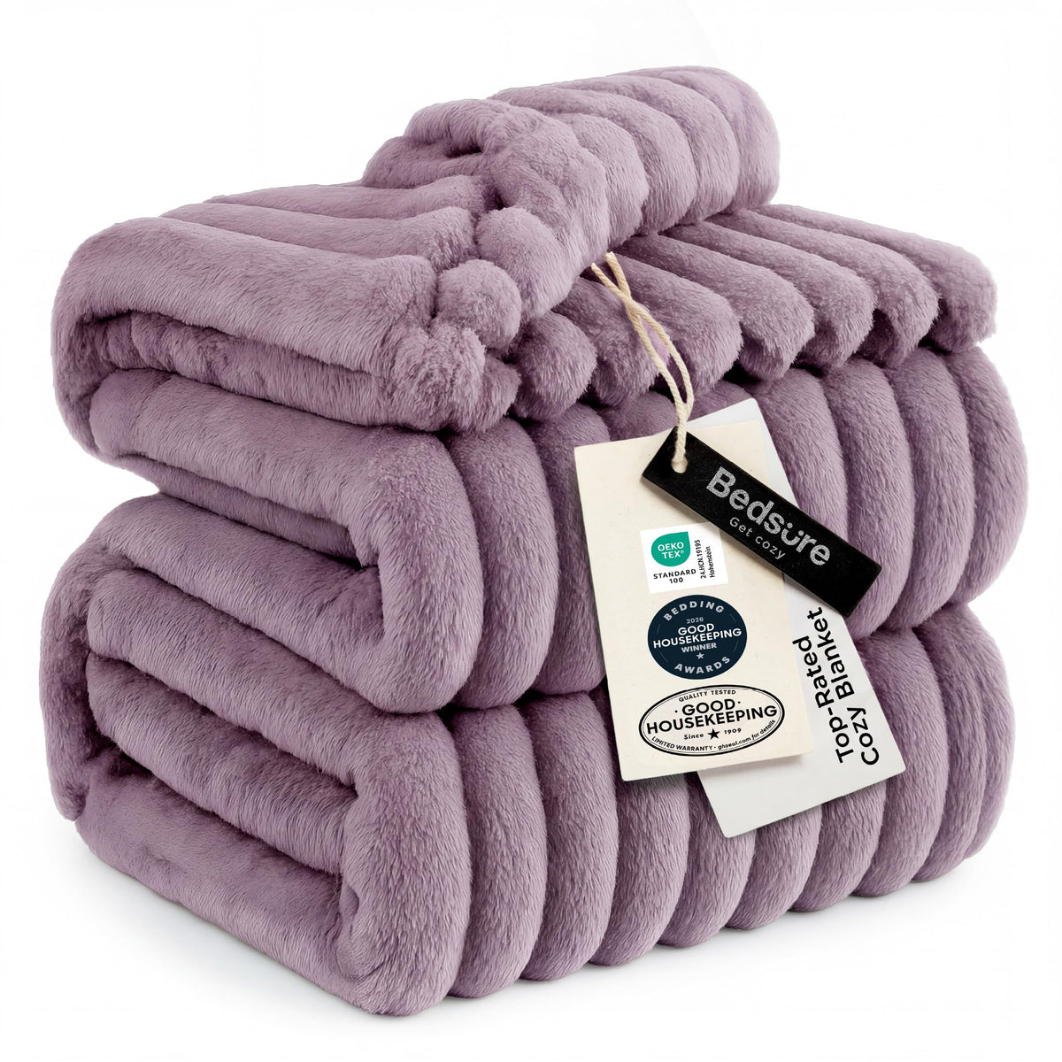 Bedsure GentleSoft White Throw Blanket for Couch - Halloween Fall Decorations for Home Living Room Decor, Cozy Fleece Fall Blanket for Sofa, Birthday Gifts for Women Mom Her, Off White, 50x60 Inches