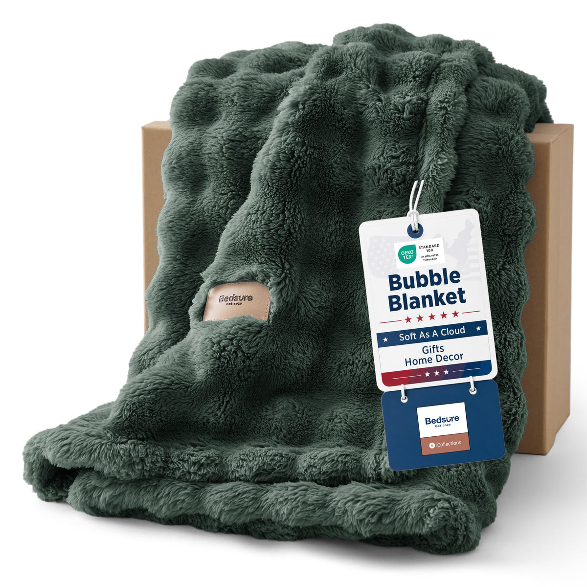 Bedsure Cloud Bubble Blanket, Soft Cozy Throw, Off White, 50"×60"
