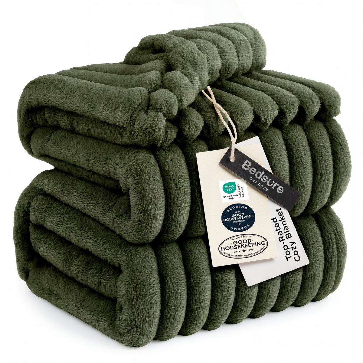 Bedsure GentleSoft White Throw Blanket for Couch - Halloween Fall Decorations for Home Living Room Decor, Cozy Fleece Fall Blanket for Sofa, Birthday Gifts for Women Mom Her, Off White, 50x60 Inches