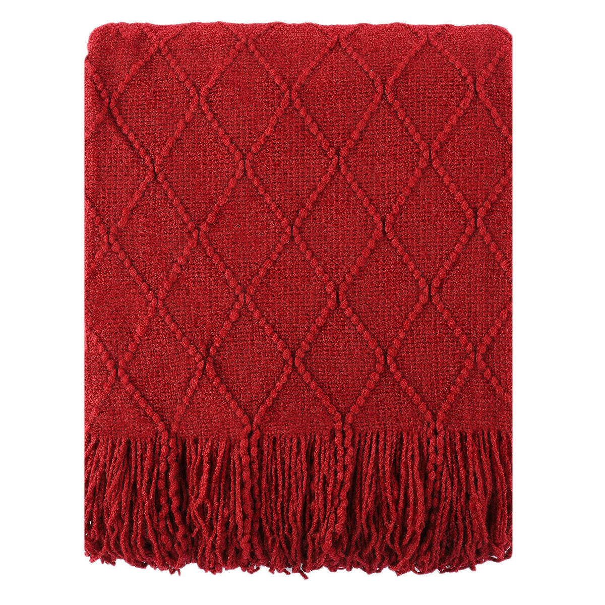 BATTILO HOME Rust Throw Blanket for Couch, 50"x60"